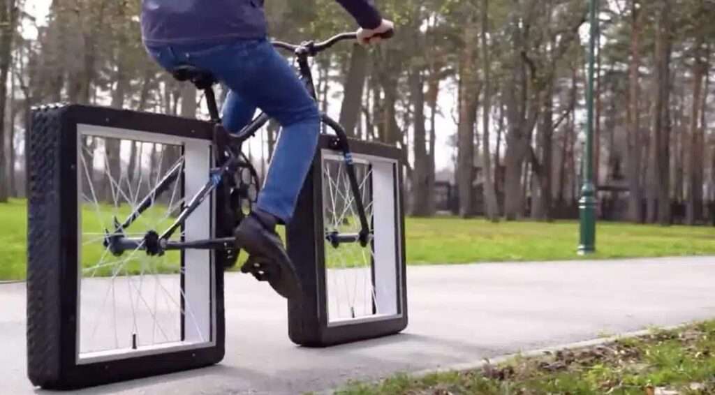 This guy just built a Bicycle With Square wheels: Unbelievable how this bike with square wheels Works